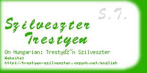 szilveszter trestyen business card